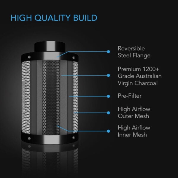 AC Infinity 8" Duct Carbon Filter | Premium Australian Charcoal for Odor Control - Image 3