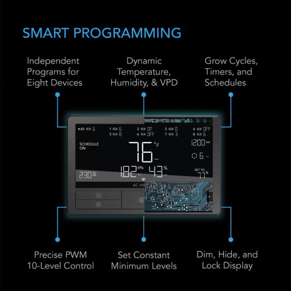 AC INFINITY Controller 69 PRO+ | Smart Control for 8 Devices - Temp, Humidity, VPD - Image 3