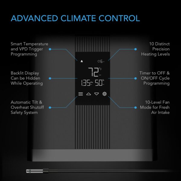 AC Infinity THERMOFORGE T3, Environmental Plant Heater, Smart VPD Controls, True 10 Heat Levels - Image 5