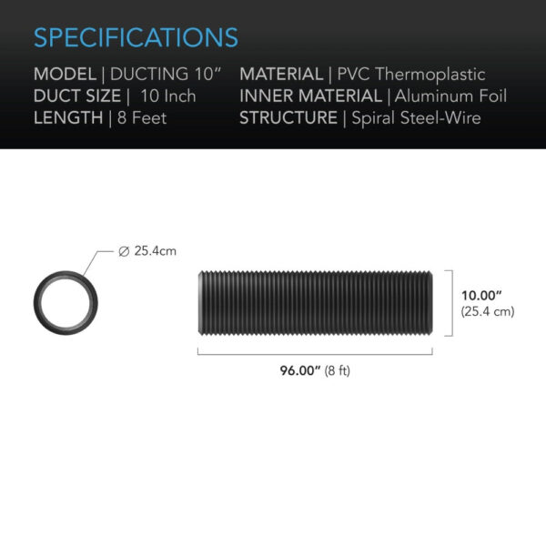 AC Infinity Aluminum Ducting 10" - Image 6