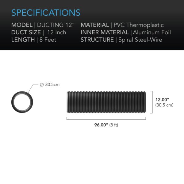 AC Infinity Aluminum Ducting 12" - Image 6
