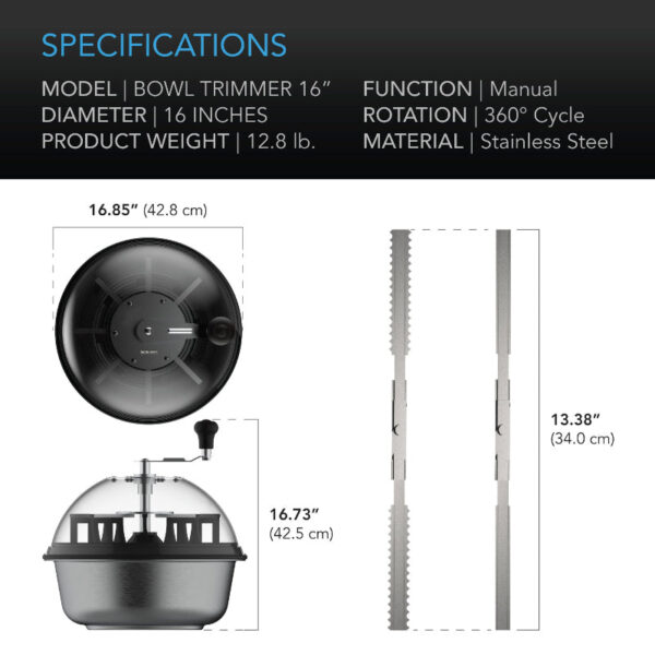 AC Infinity Bud Bowl Trimmer – Manual Hand-Cranked Spin Cutter for Wet & Dry Trimming - Image 7