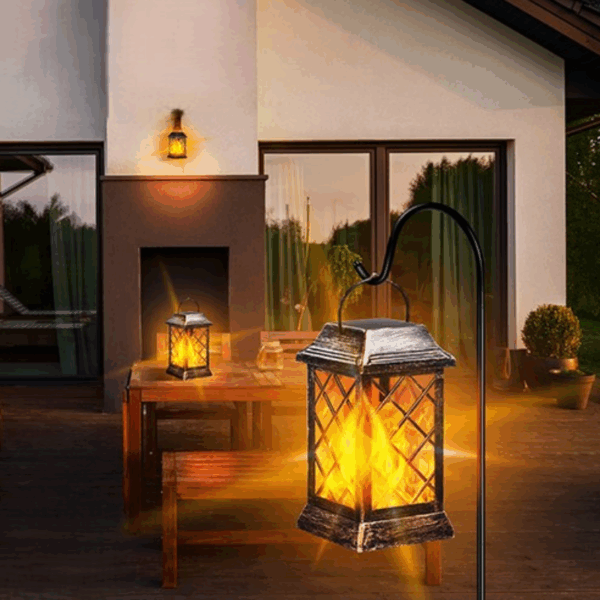 Solar LED Flickering Flame Lanterns - Image 4