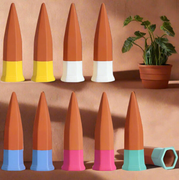 Terracotta Watering Spikes – Self-Watering Stakes for Plants - Auto Irrigation - Image 13