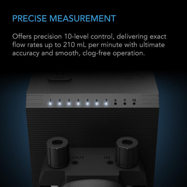 AC INFINITY Peristaltic Dosing Pump | Dual-Outlet Hydroponic Pump with 10-Level Control & Smart App Integration - Image 4