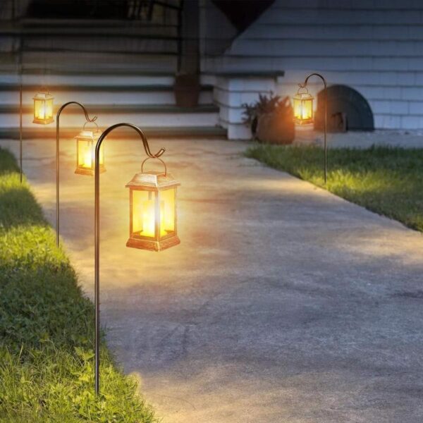 Solar LED Flickering Flame Lanterns - Image 3